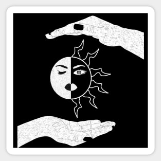 Witch Hand Sun Moon Selenelion Sticker